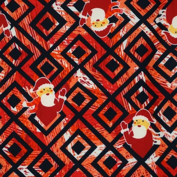 LulaRoe Classic T Tunic Top Santa Claus Christmas Women Size M Pink Red NEW - Picture 5 of 8